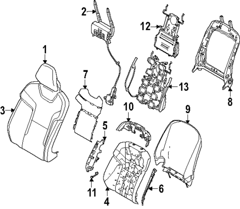 Passenger Seat Components for 2025 Volvo EX90 #1
