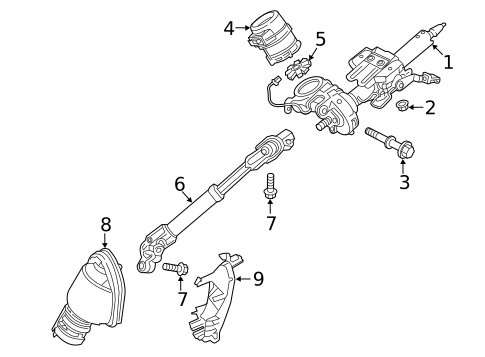 Steering Column Assembly for 2019 Toyota C-HR #0