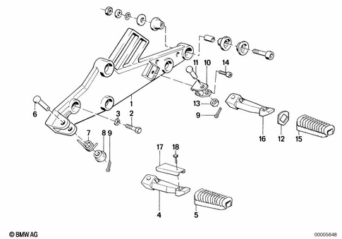 Footrests for 1987 BMW-Motorrad K 100 RT #1