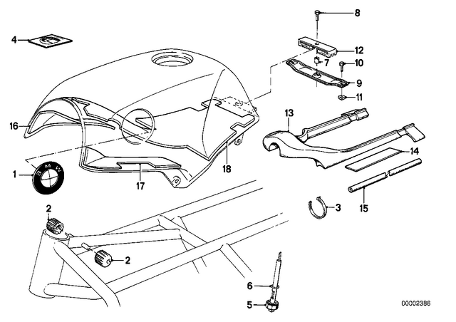 16111450704 - : Tank Bracket for BMW-Motorrad Image