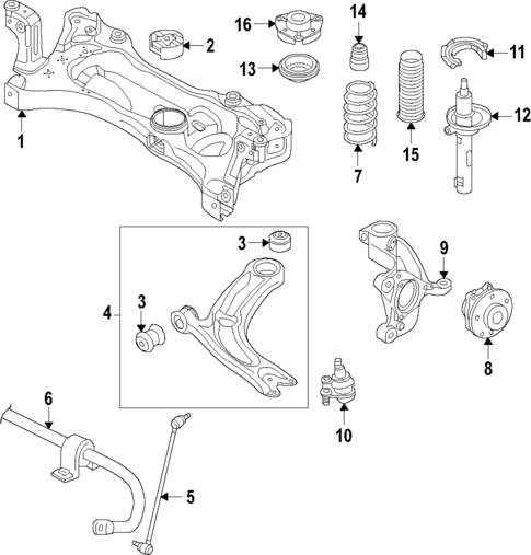 Suspension Components for 2023 Volkswagen Taos #0