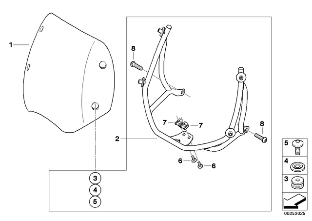46637674520 - Ergonomics &amp; Comfort: Washer                    for BMW-Motorrad Image