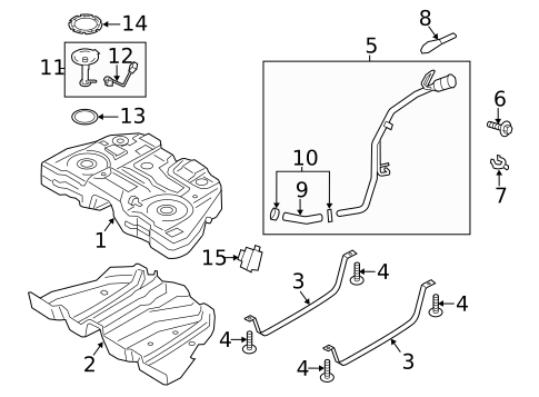 Fuel System Components for 2017 Lincoln MKZ #1