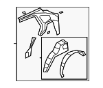 68001963AB - Body: Inner Quarter Panel for Jeep: Compass Image