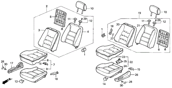 Front Seat for 1994 Acura Vigor #0