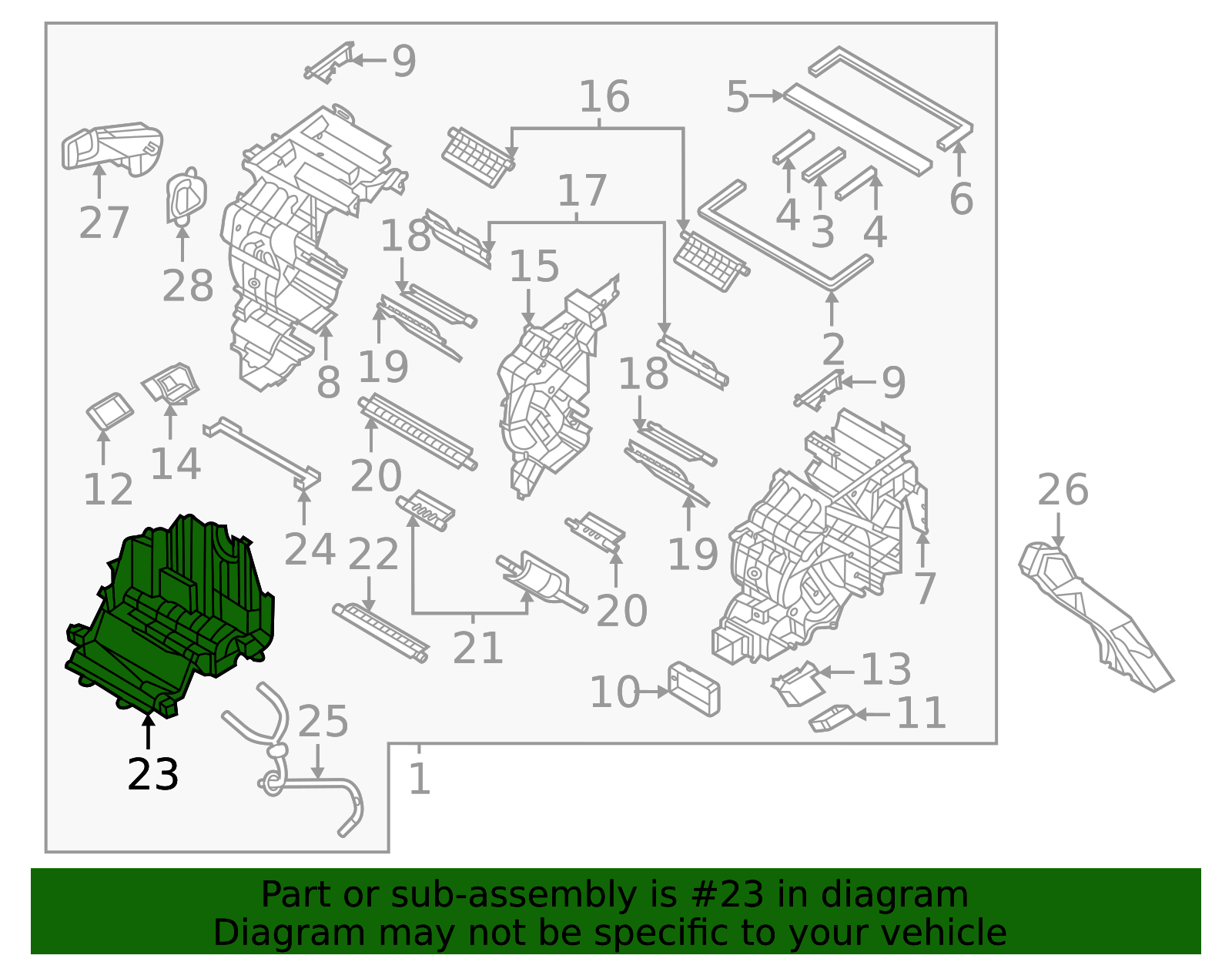 97137-AR000 - Lower Case 2022-2026 Genesis GV70 | Hyundai OEM Part