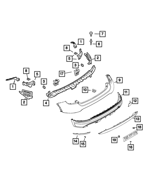 Rear Bumper and Fascia for 2017 Fiat 500X #0