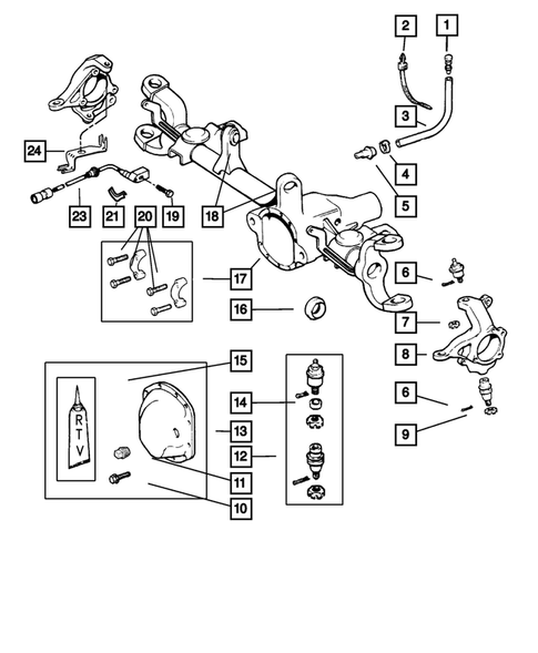 Front Axle Housing for 2003 Jeep Grand Cherokee #0