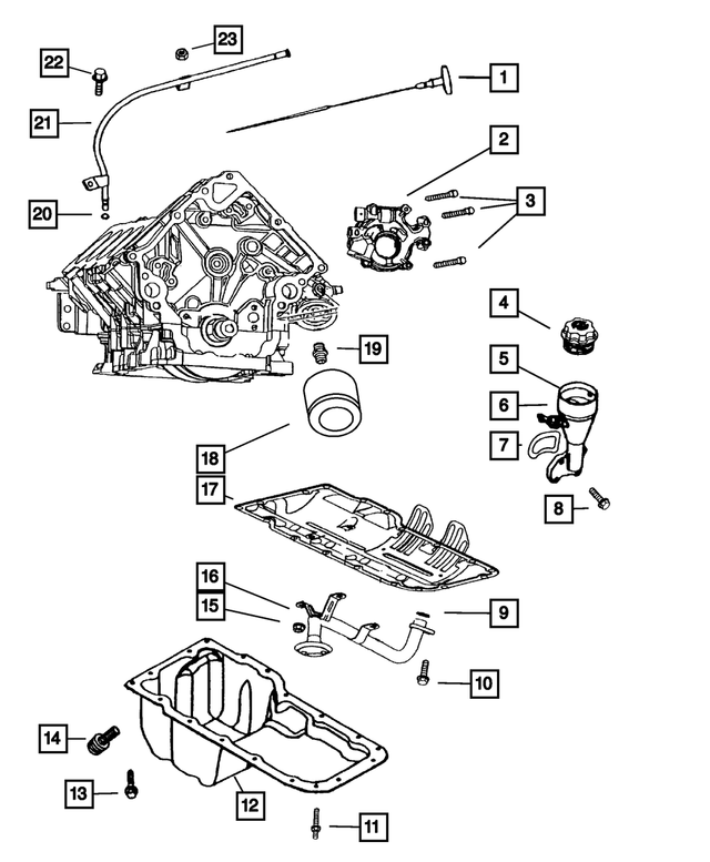 53021675AB - : Engine Oil Indicator Tube for Mopar Image