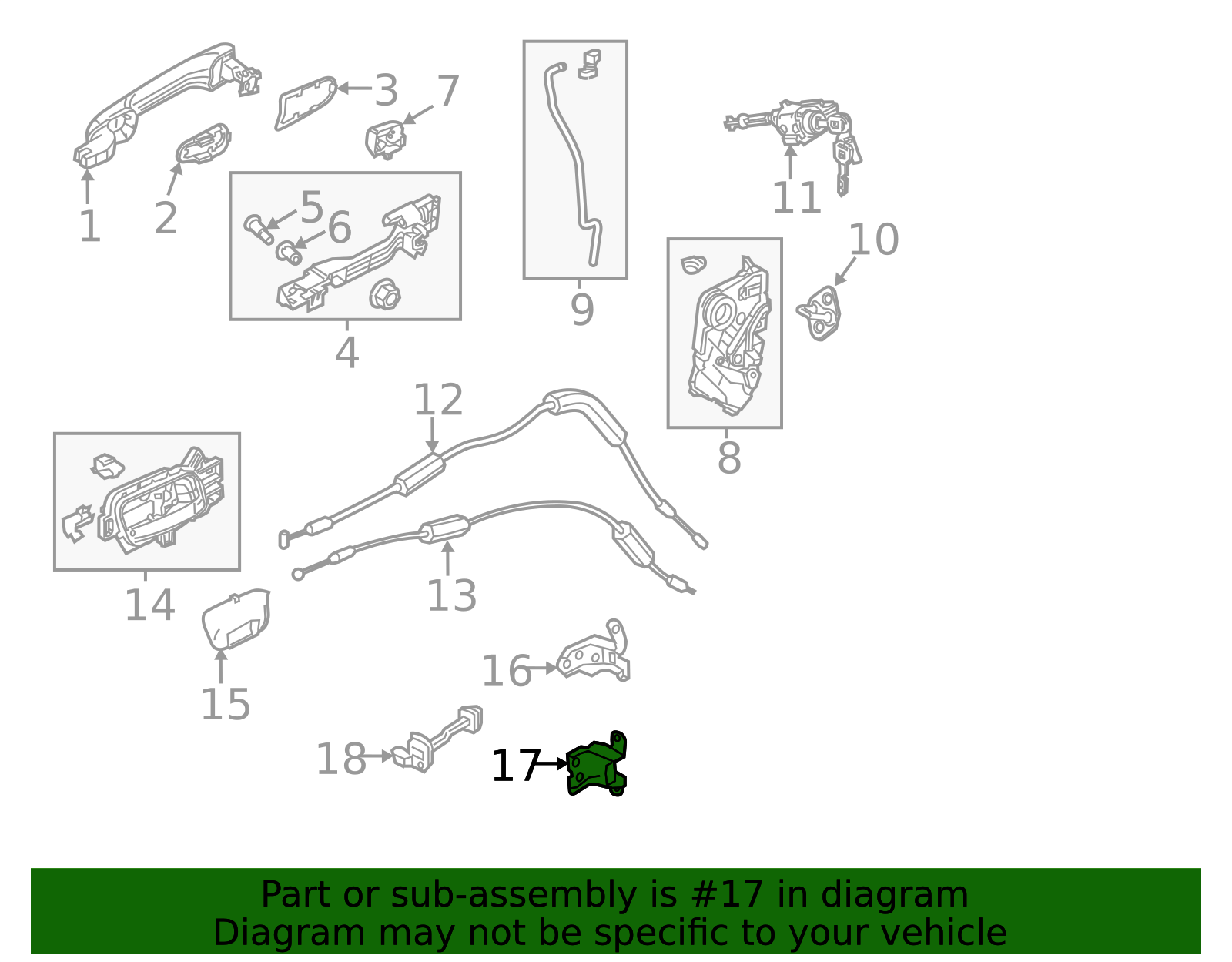 67420-SDC-H11ZZ - 2012-2016 Honda - Hinge R Front Door (Lower ...