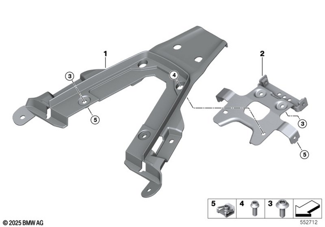 46638558358 - Frame and Mounting Parts: Body Screw without Shoulder - M5X14 for BMW-Motorrad Image