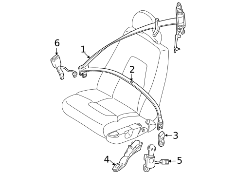Front Seat Belts for 2014 Volvo XC90 #0
