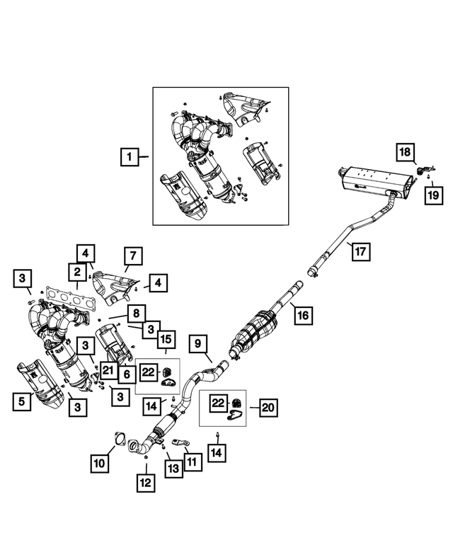 68321020AA - Exhaust: Exhaust Resonator And Pipe for Mopar Image