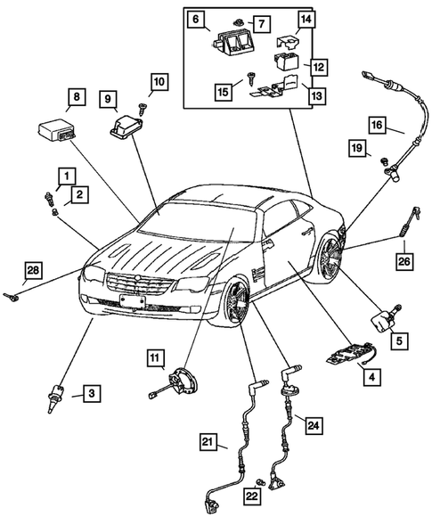 Sensors for 2008 Chrysler Crossfire #0