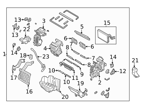 Evaporator & Heater Components for 2023 Kia EV6 #0