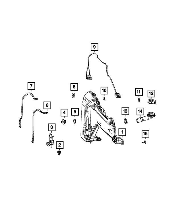 68518759AB - Electrical: Windshield Washer Pump Grommet for Mopar Image