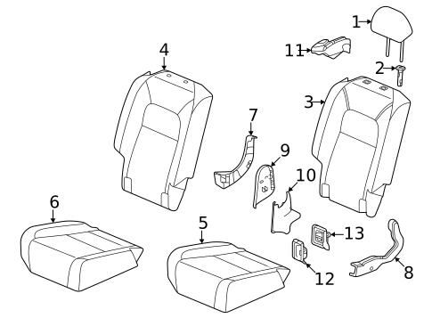 Rear Seat Components for 2024 Honda CR-V | OEM Parts Online