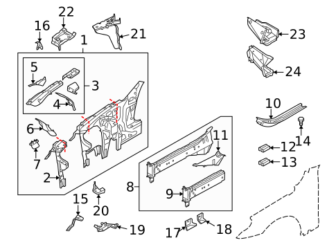 Structural Components & Rails for 2008 BMW M6 #0