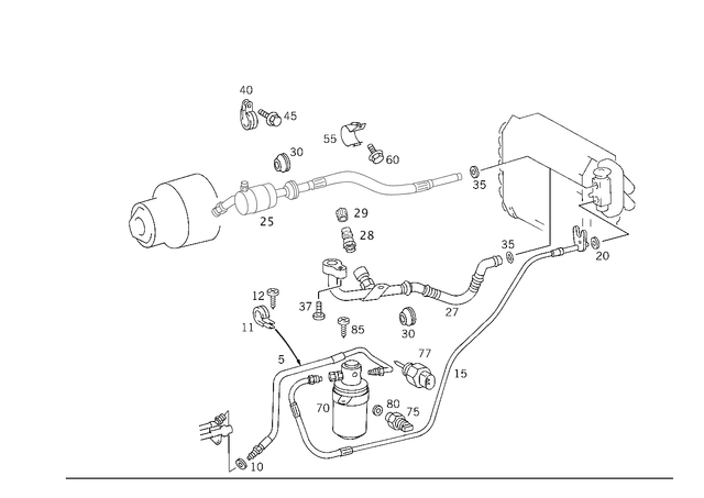 2028301215 - Heating and Ventilation: Pipeline for Mercedes-Benz: C220, C230 Image image