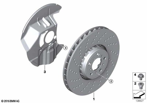 Front Brake / Brake Disc for 2011 BMW M3 #0