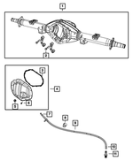 68158406AA - Rear Axle; American Axle 267 MM; Differential and Drive Line: Rear Axle Housing for Ram: 1500, 2500 Image