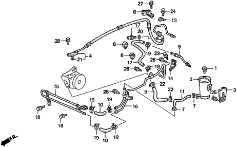P.S. Hose - Pipe (1) for 1997 Acura CL #0
