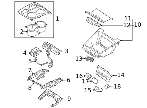 Console for 2022 Hyundai Tucson #1