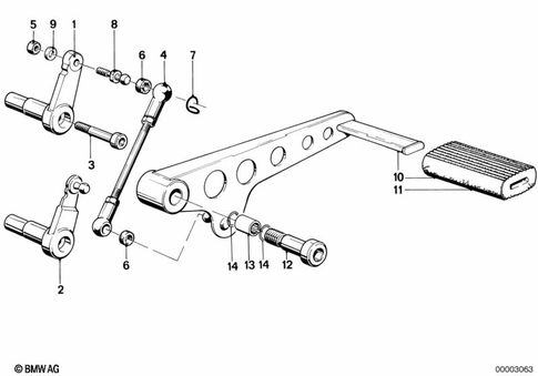 Outside Shift-Control Components for 1993 BMW-Motorrad R 100 GS #0