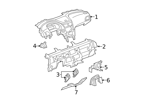 Instrument Panel for 2008 Chevrolet Malibu #0
