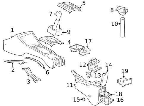 Console for 2001 Volkswagen Cabrio #0