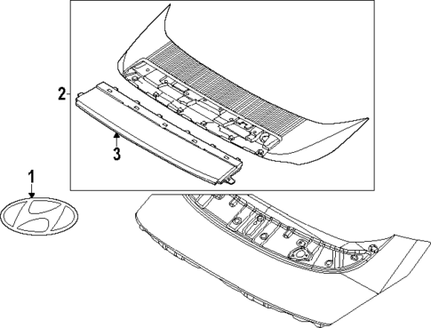 Exterior Trim - Trunk for 2025 Hyundai Ioniq 6 #0