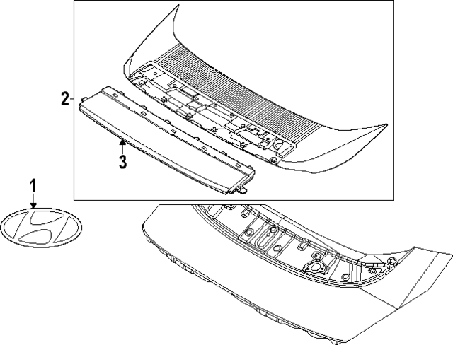 87210KL000 - : Trunk Lid Cover for Hyundai Image