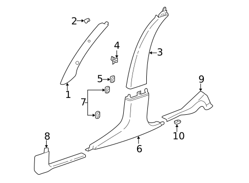Interior Trim - Pillars for 2007 Cadillac CTS #0