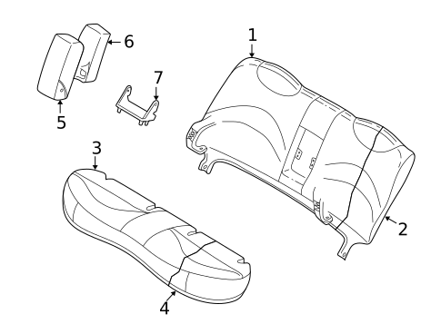Rear Seat Components for 2003 Ford Crown Victoria #0