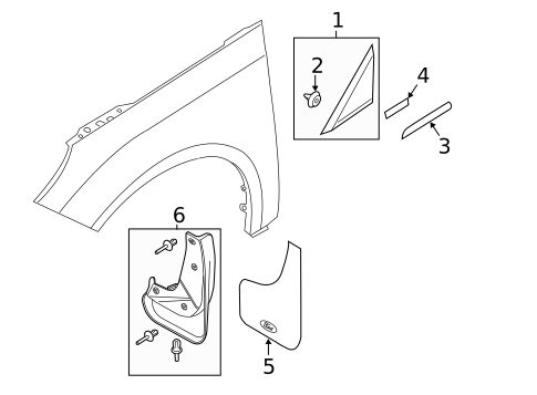 Exterior Trim - Fender for 2014 Ford Focus #0