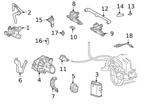 Emission Components for 2003 Mercedes-Benz C230 #0