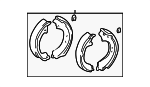 449542060 - Brakes: 1998-2003 Toyota RAV4 - Drum Brake Shoe for Toyota: RAV4 Image