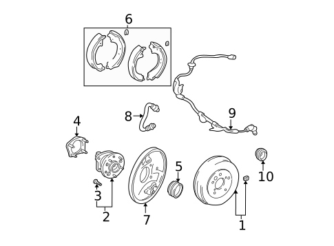 Rear Brakes for 2004 Toyota RAV4 #1