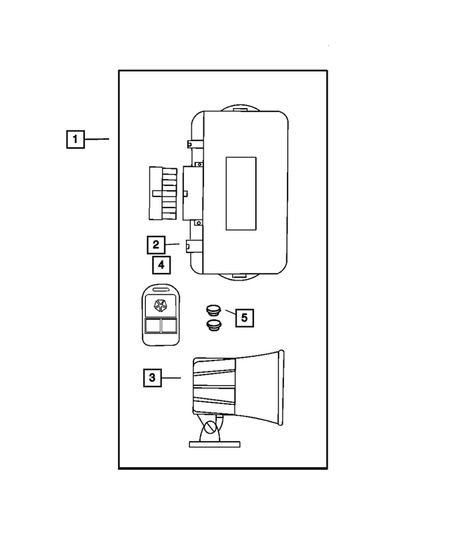 5012164AA - Mopar Accessories - Component Parts: Security Alarm Module for Mopar Image
