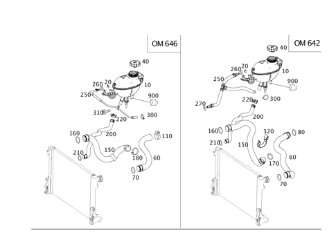 Expansion Reservoir, Mount and Hoses for 2012 Mercedes-Benz C350 #0