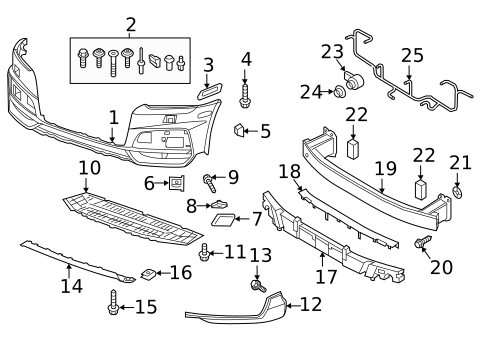 Bumper & Components - Front for 2018 Audi Q3 Quattro #1