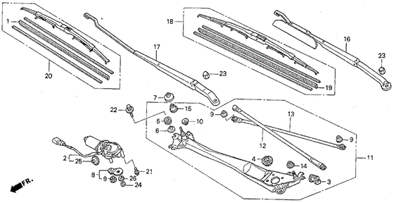 Front Windshield Wiper for 1994 Acura Vigor #0