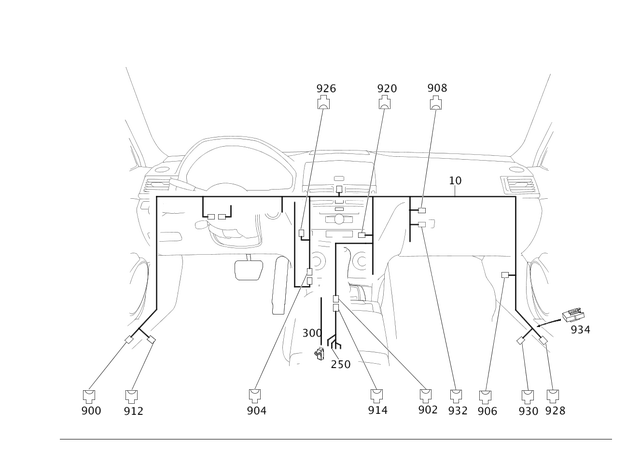 38270204 - Electrical Equipment and Instruments: Connecting Cable for Mercedes-Benz Image