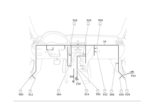 Cockpit Wiring Harness for 2010 Mercedes-Benz GLK350 #0