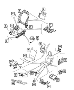 68610831AA - Interior Trim: Front Seat Back Frame for Dodge: Hornet Image
