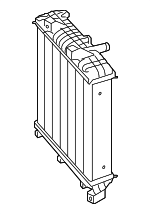 95810621250 - Cooling System: Auxiliary Radiator for Porsche: Cayenne Image
