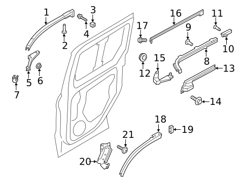 Door Hardware for 2022 Ford Transit Connect #1