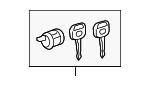 6905642100 - Body: Cylinder &amp; Keys for Toyota: 4Runner, Highlander, RAV4 Image