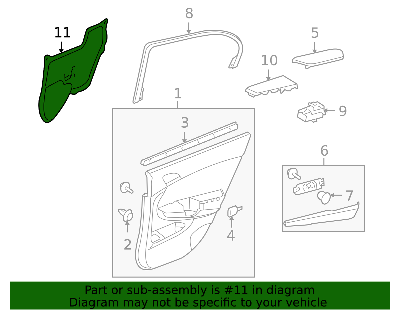 72861-TP6-A01 - High-Quality Door Water Deflector for 2010-2015 Honda ...