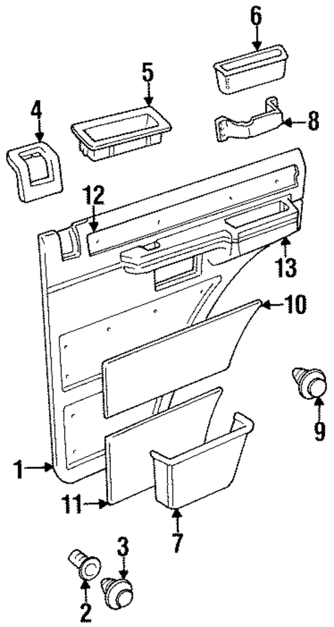 Interior Trim - Rear Door for 1993 Land Rover Defender 110 #0